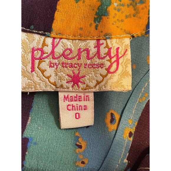 Y2K Plenty by Tracy Reese Silk Dress Size 0 Striped Drape Neck Sash Country Club - Picture 6 of 7